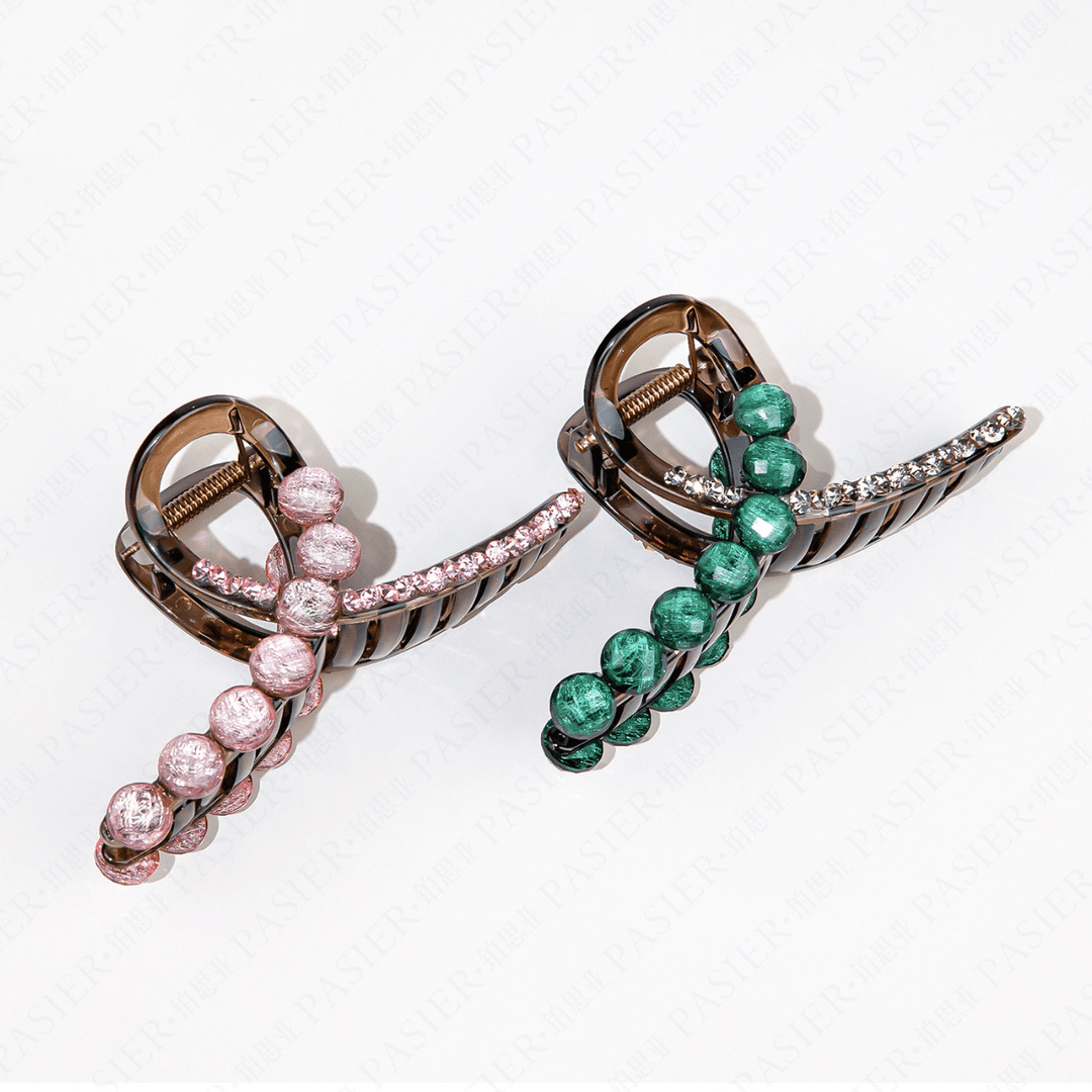 简约透明款莫兰迪色系[海洋之星]8cm双面高级抓夹清爽韩版