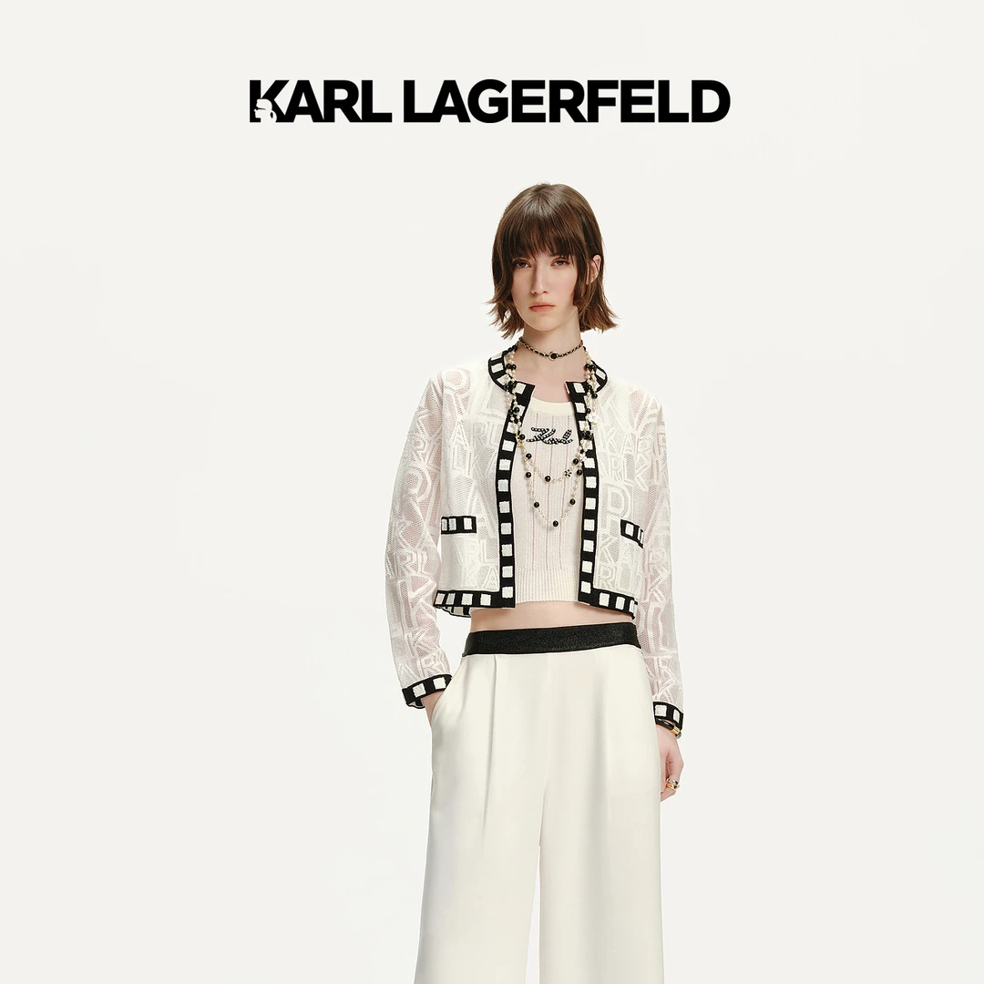 KARL LAGERFELD卡尔拉格斐2024夏季新款针织开衫241L2049