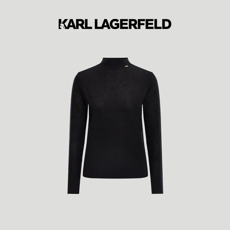 KARL LAGERFELD卡尔拉格斐22款打刺绣打底衫老佛爷226L2062