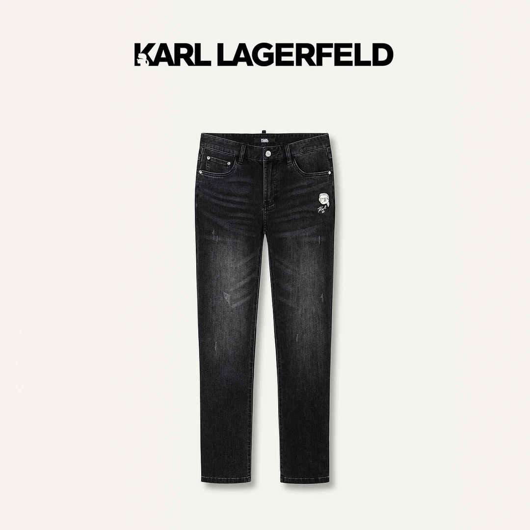 KARL LAGERFELD卡尔拉格斐24款钉珠牛仔裤241N1113