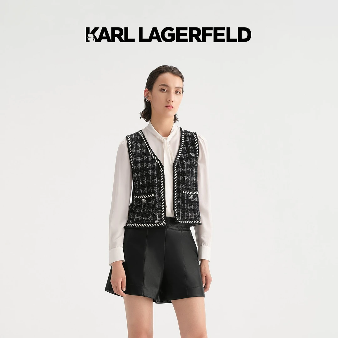 KARL LAGERFELD卡尔拉格斐款无袖针织马甲236L14E9