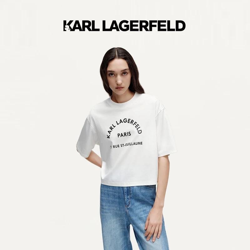 KARL LAGERFELD卡尔拉格斐2024秋季新款LogoT恤老佛爷246L1702