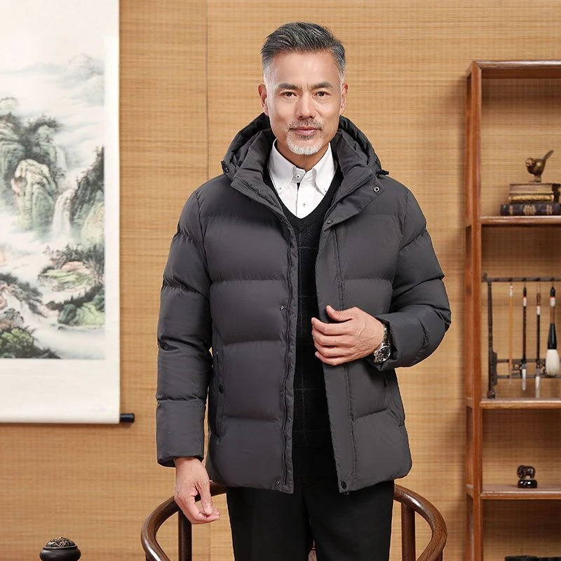 波司澄中老年羽绒服男新款潮流加厚爸爸装保暖休闲爷爷冬季外套