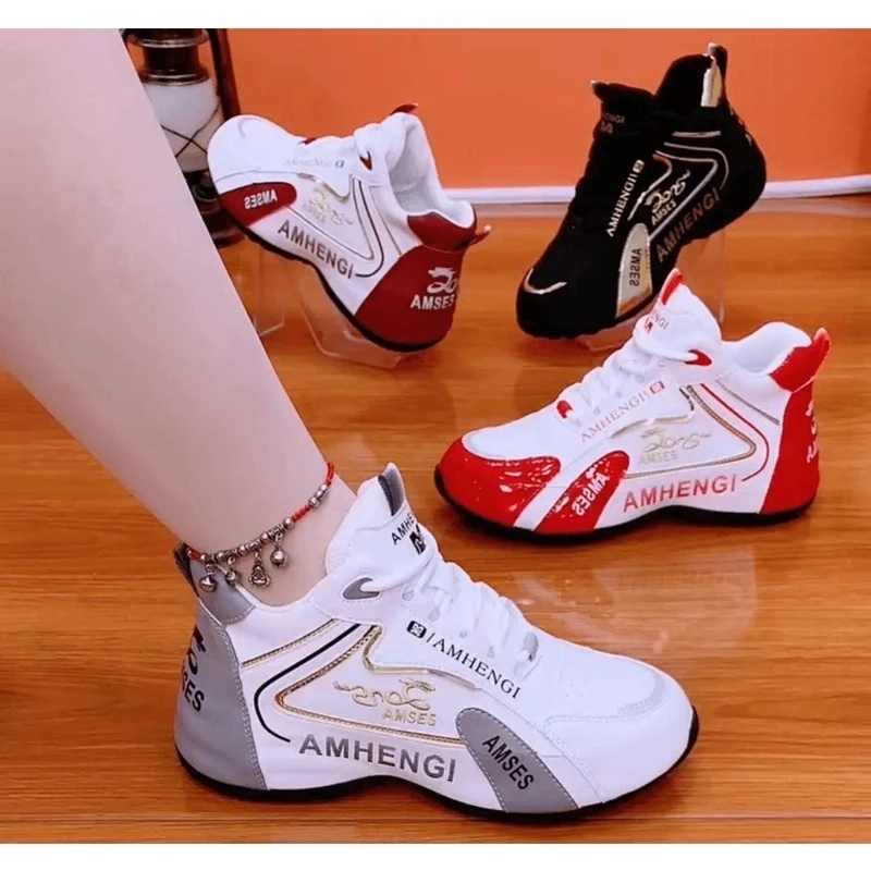 2025秋冬皮面新款加绒情侣透气老爹鞋时尚运动百搭轻便软底鞋子