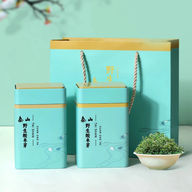 2025年头茬泰山野生酸枣芽酸枣叶芽山枣芽茶纯芽100G礼盒送礼新芽