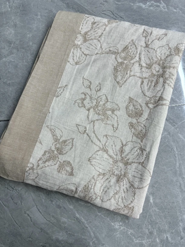 提花软麻床单，返璞归真的感觉又不失高级，可配枕套