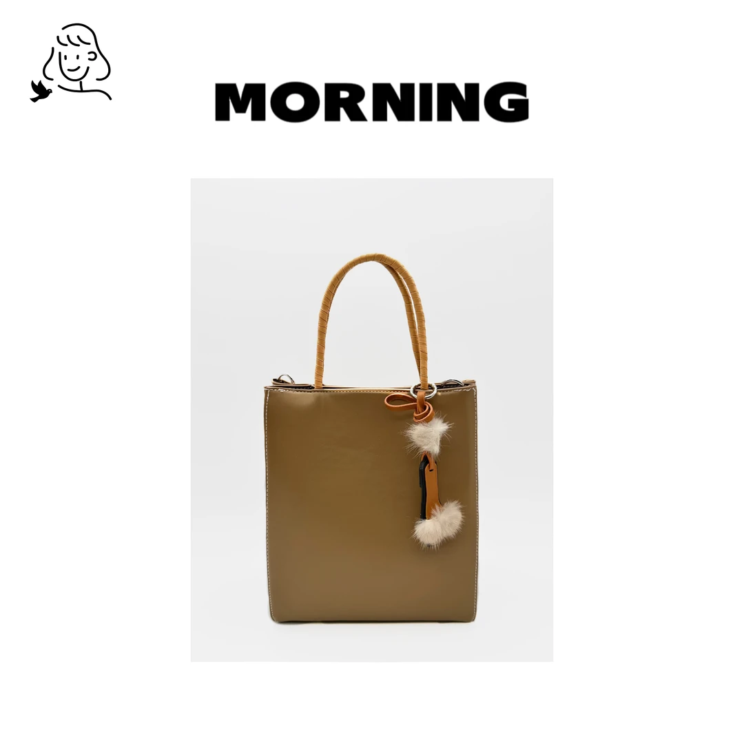 【毛拖鞋】早安日记morning#6880 小众时尚女士气质通勤百搭单肩包