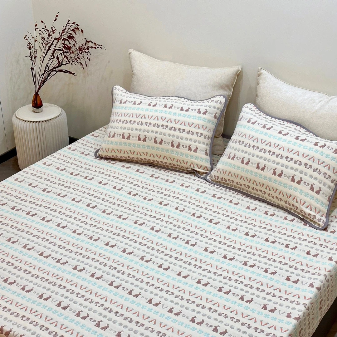 雅赞【新款纱布凉席】VIP高定6层A类新疆棉纱布凉席床盖 冬暖夏凉