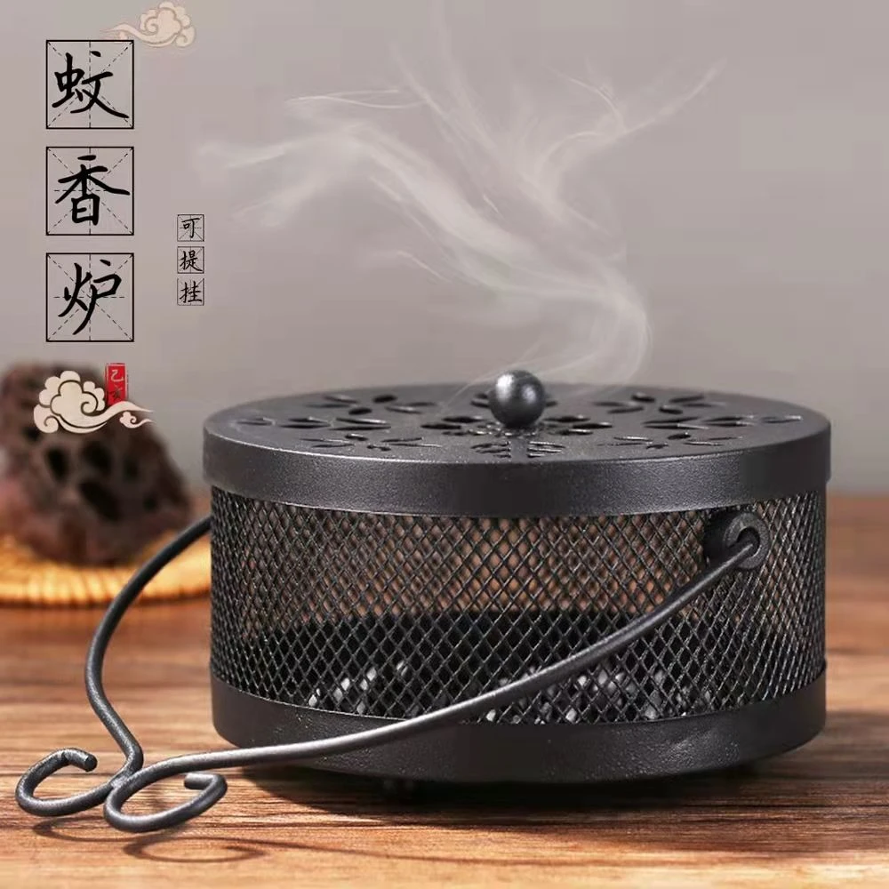 复古创意蚊香盒蚊香架家用室内户外香薰炉檀香蚊香炉蚊香盘托支架