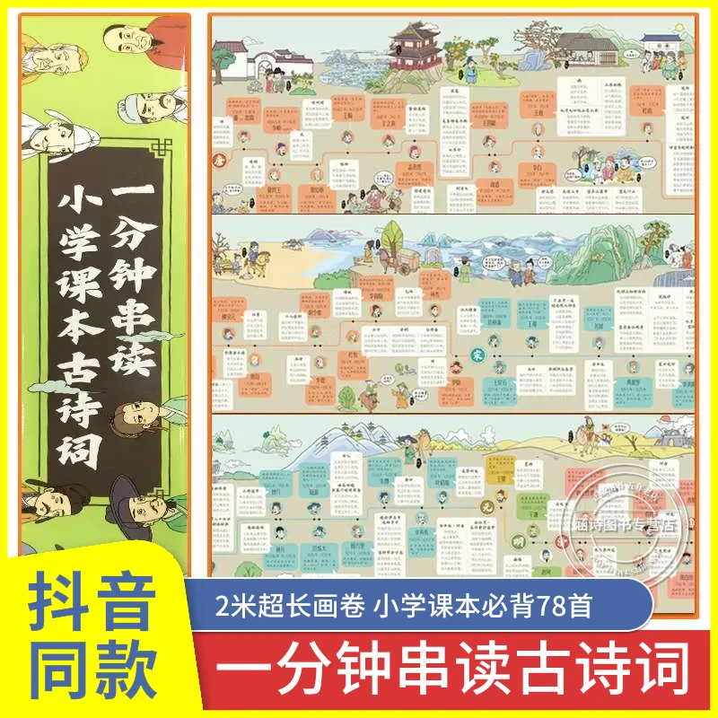 一分钟串读小学课本古诗词儿童早教唐诗三百首小学生古诗词早教幼