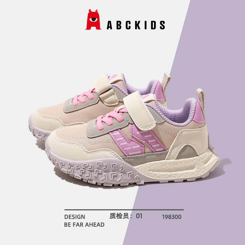 ABCKIDS女童鞋子2023秋季新款休闲时尚透气软底百搭防滑运动鞋