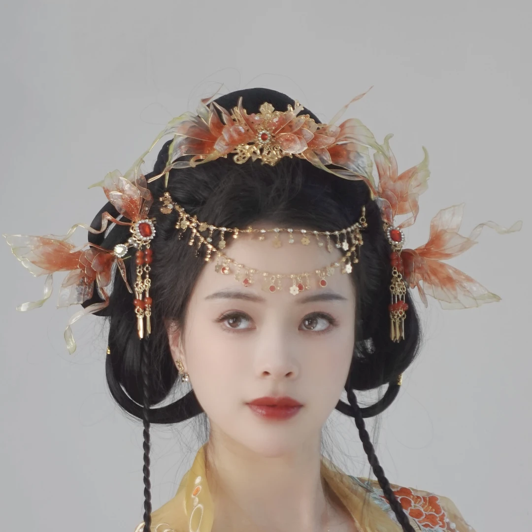 造化液金鱼姬超仙古风发饰人鱼甜美发饰配饰中国国风风汉元素仙气