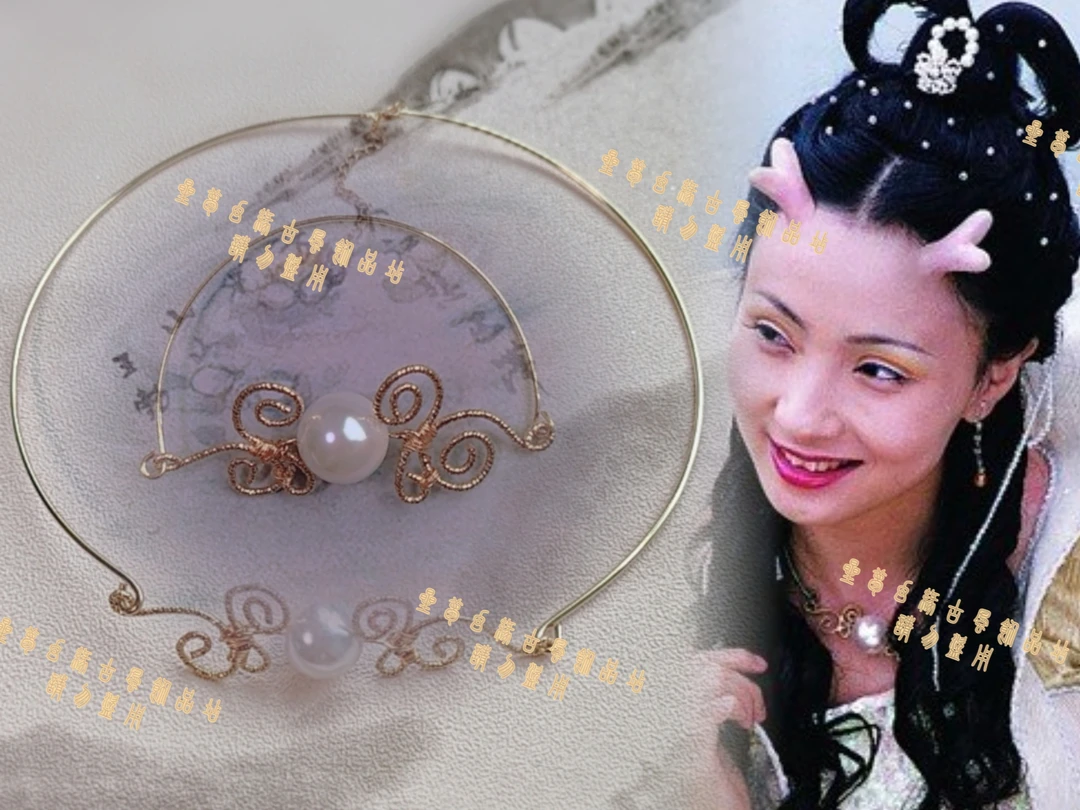 合金仿珍珠项链 春光灿烂猪八戒 小龙女同款保色珍珠项圈