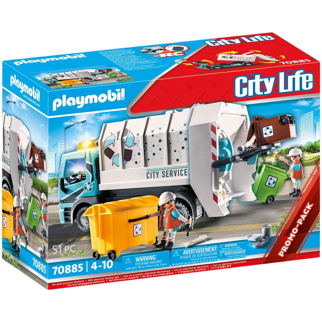 playmobil摩比世界70885城市回收卡车
