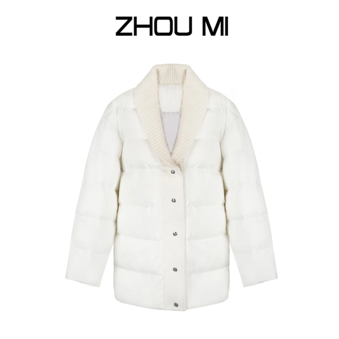 ZHOU MI 轻奢拼接领鹅绒服外套 ZY2551