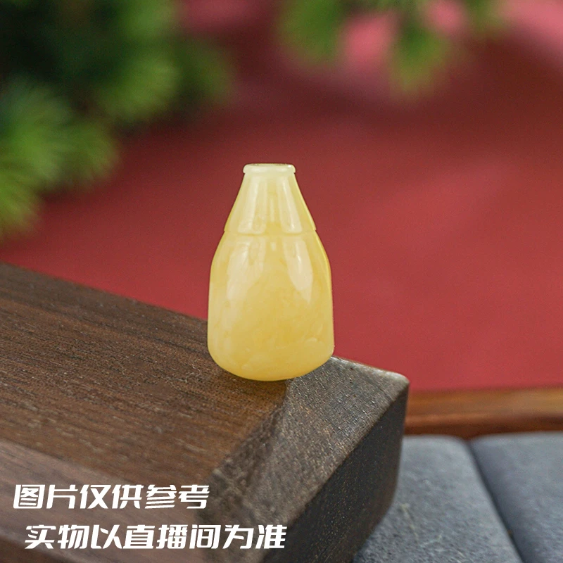 8mm+俄料琥珀蜜蜡西施壶三通对孔配饰多样性发其中一颗推荐天然