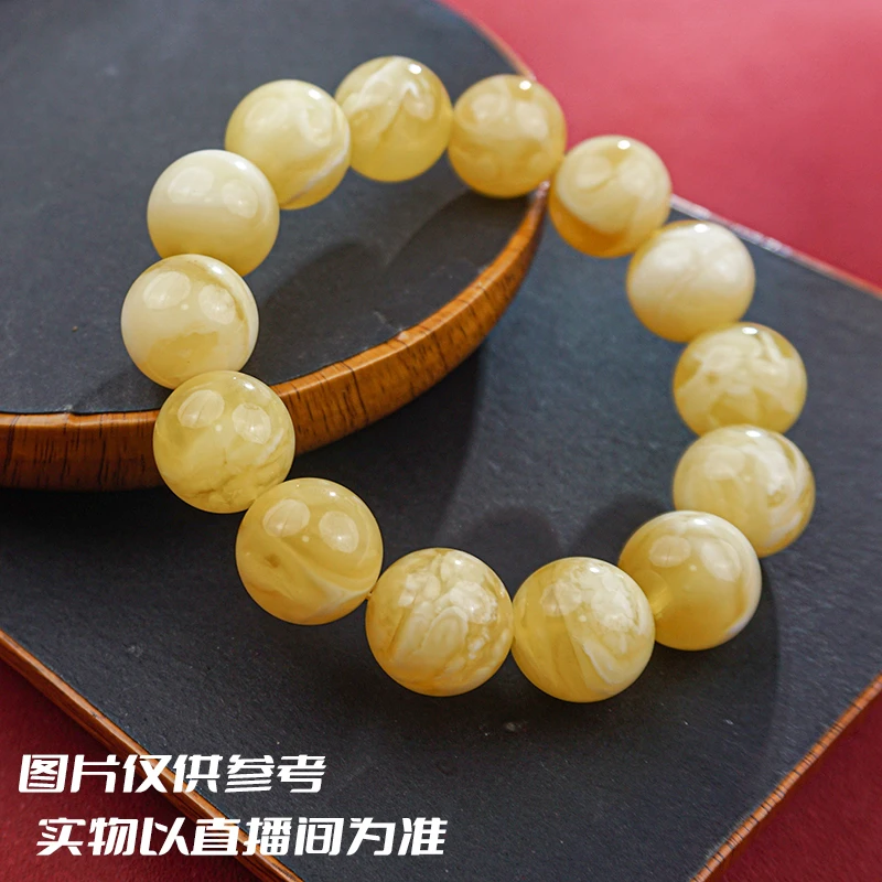 16mm+天然原矿俄料蜜蜡圆珠AAA手串单圈无优化多样性发其中一件
