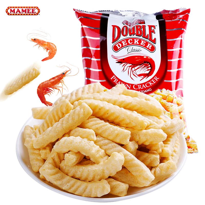 MAMEE/妈咪 原味虾条马来西亚进口非油炸看剧零食60g原味虾条