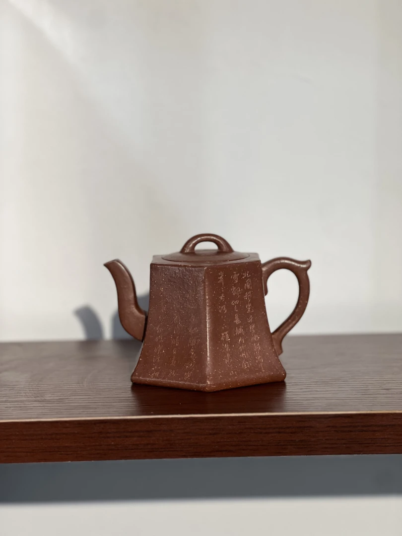 宜兴紫砂壶红降坡六方禅钟