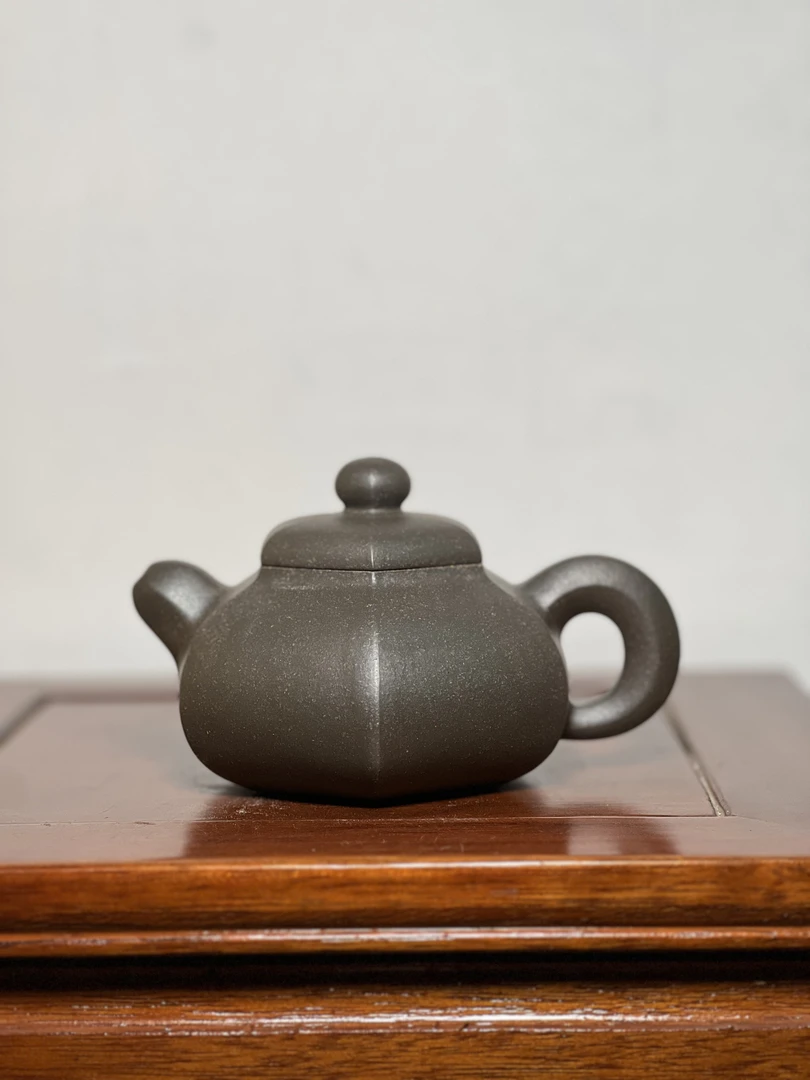 宜兴紫砂壶天青六方道洪