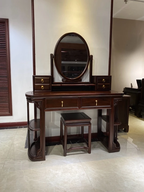 酸枝梳妆台实木家具新中式化妆镜简约梳妆桌