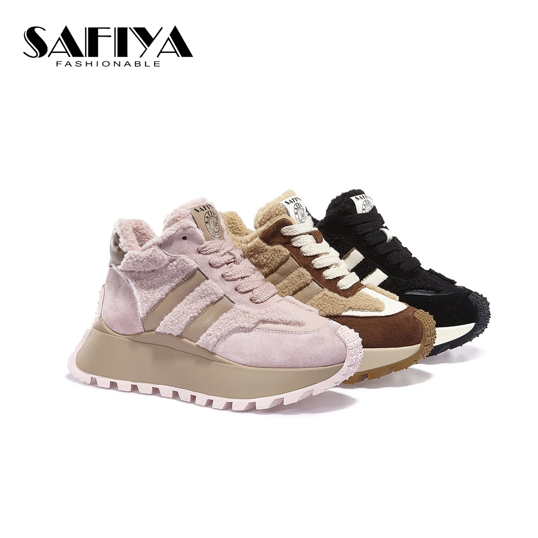 索菲娅Safiya2023秋冬季高帮棉鞋加厚百搭休闲雪地靴SF34118B34