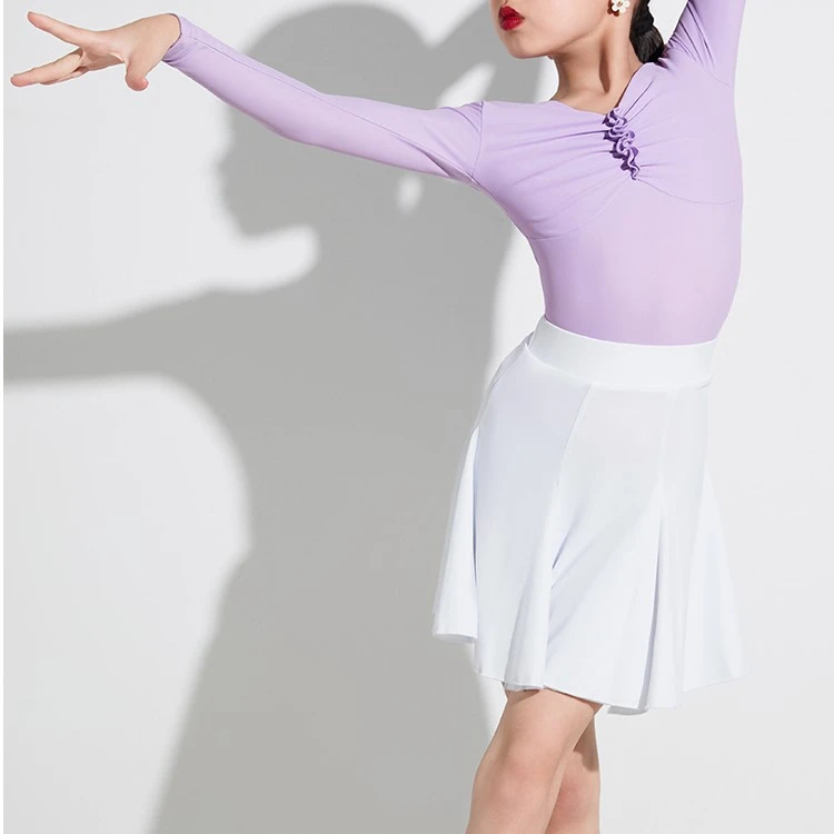 尚裁艺少儿拉丁舞练功服女童秋冬款2023长袖网红高端套装专业3908