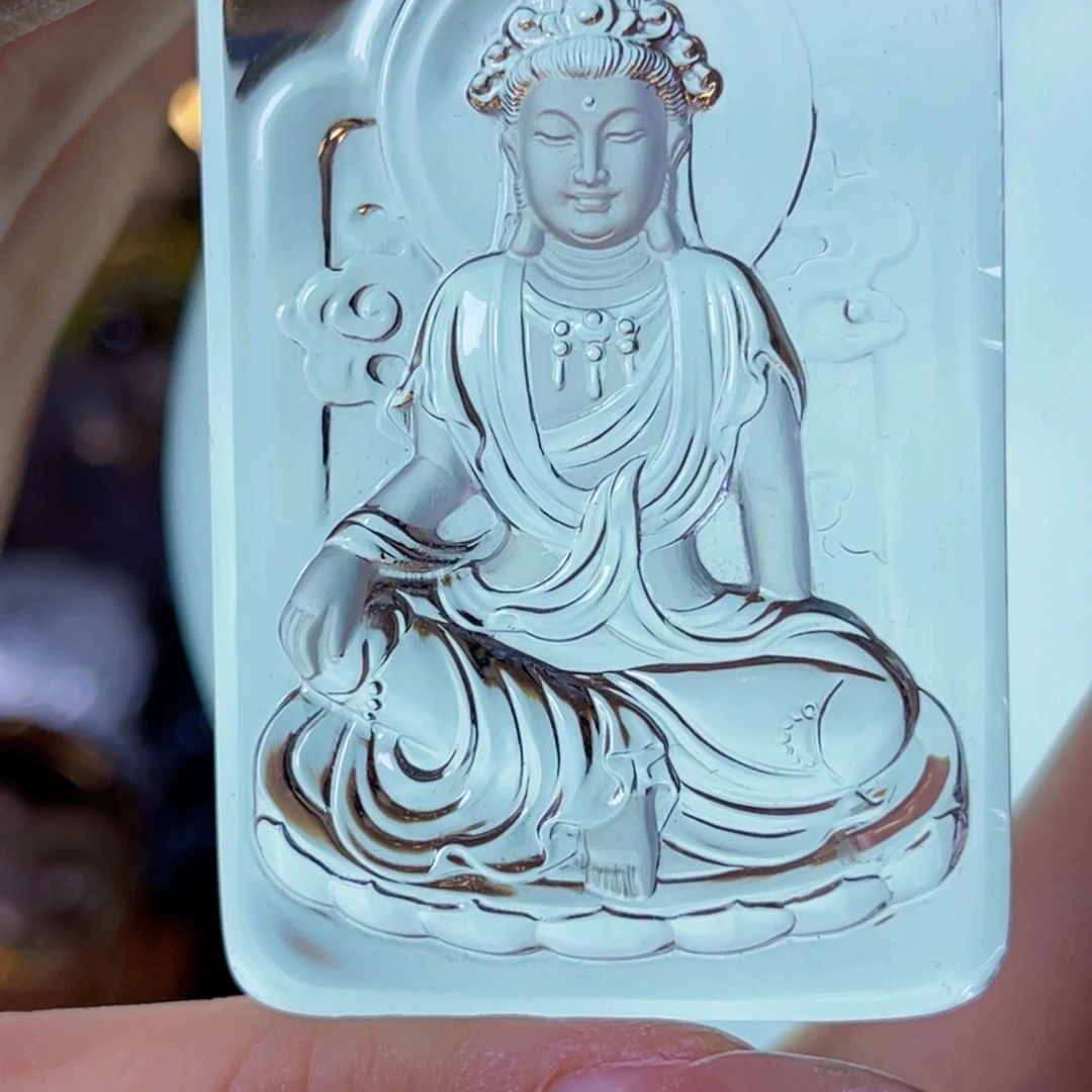 水晶颈饰未镶嵌床***光吊坠