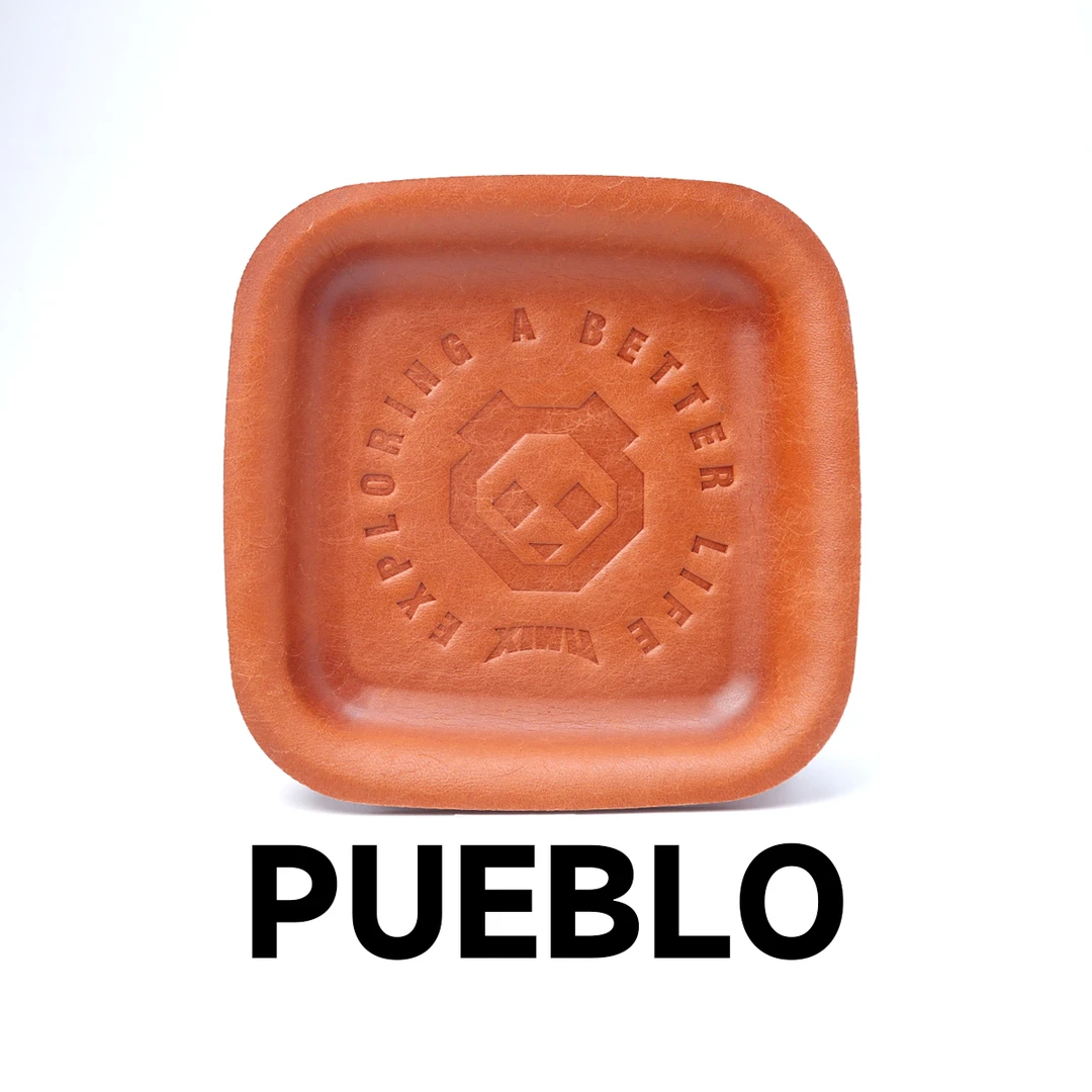 首饰展示架 小双层PUEBLO牛皮真皮手工盘子托盘皮质特效磨砂植鞣