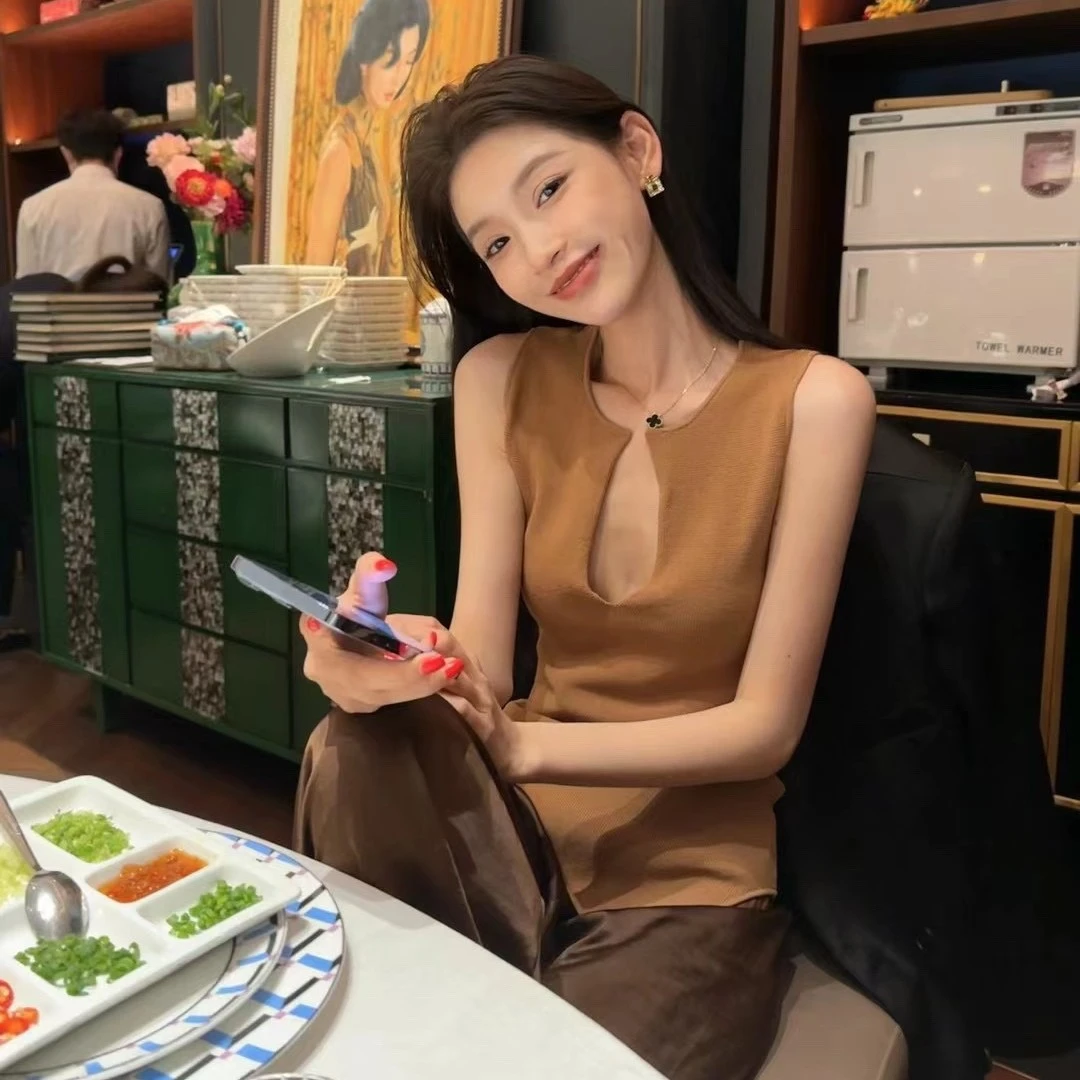 背心气质百搭打底性感复古小众法式