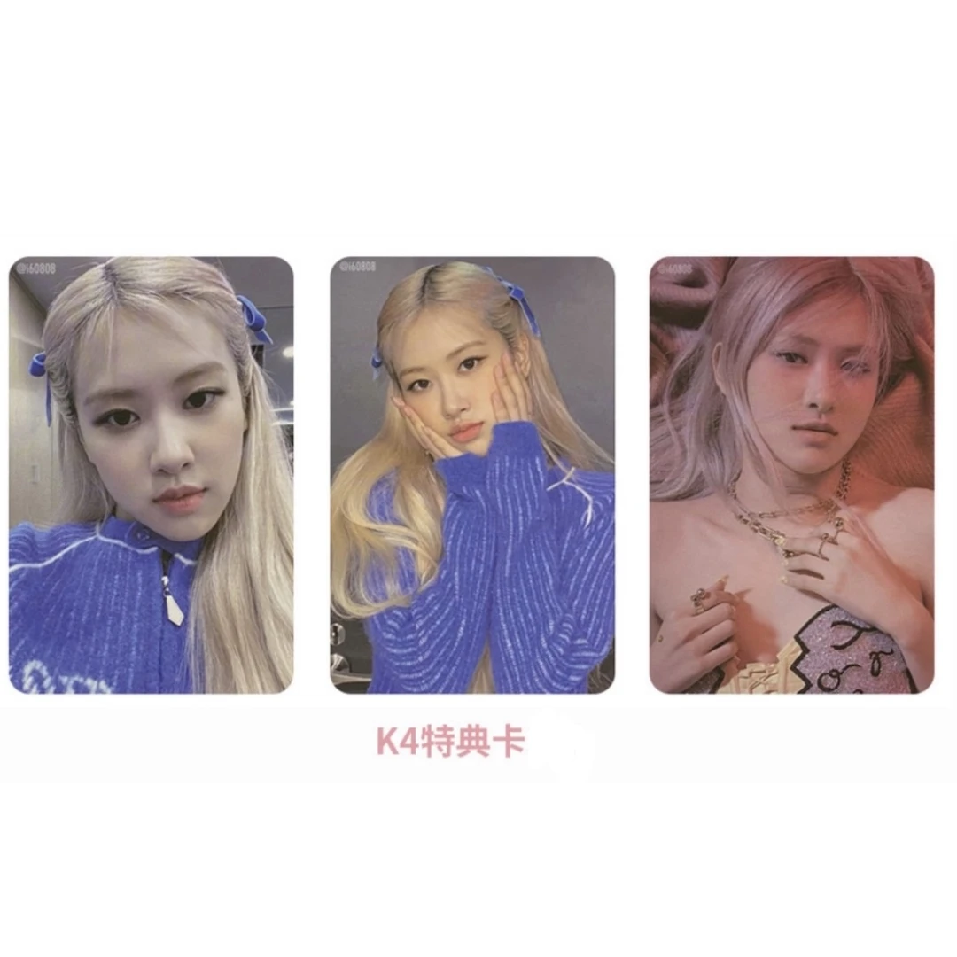 正品BLACKPINK rose 朴彩英solo专辑k4特典 rolo特典小卡 捧脸肉