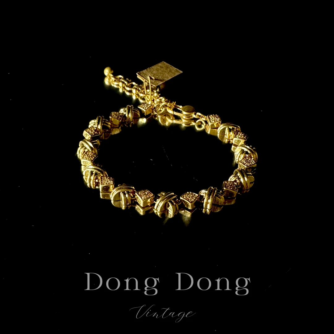 铜合金琉璃手链 铜合金中古重工手链【3498】 收藏高定