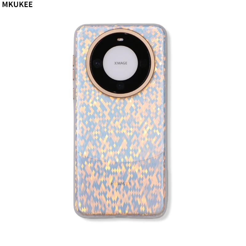 适用华为mate60pro手机壳mate60保护套网红cyber马赛克小众钻石纹