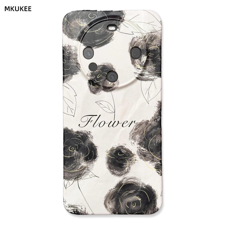 适用于HUAWEI华为mate60/mate60pro/50/40/30/p60/手机壳水墨花朵