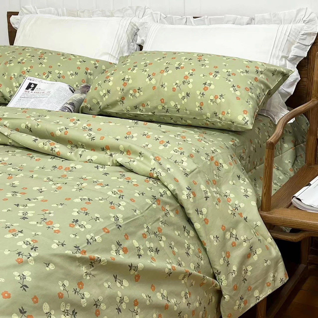 【金秋新款】爆款花色多尺寸 100%全棉斜纹被套床单 加密三/四件套