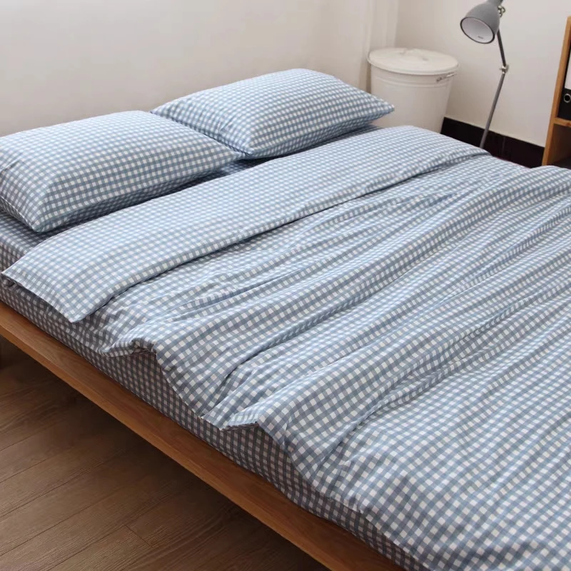 【格子款】100全棉被套150x200单人学生宿舍三件套200x230双人被罩
