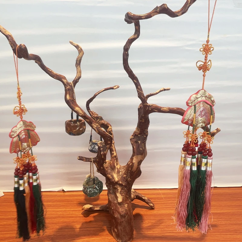 中国风特色文创小礼品送老外手工盘金绣挂件车内装饰成品纪念品