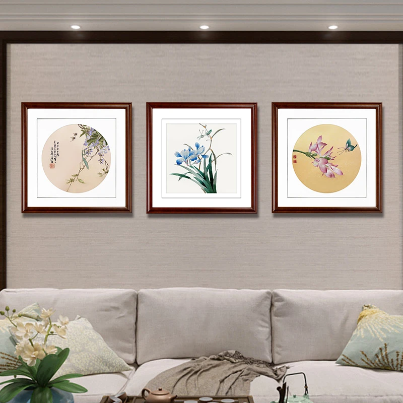 金吴针苏绣成品挂画客厅苏州刺绣画纯手工玄关餐厅装饰画花鸟画