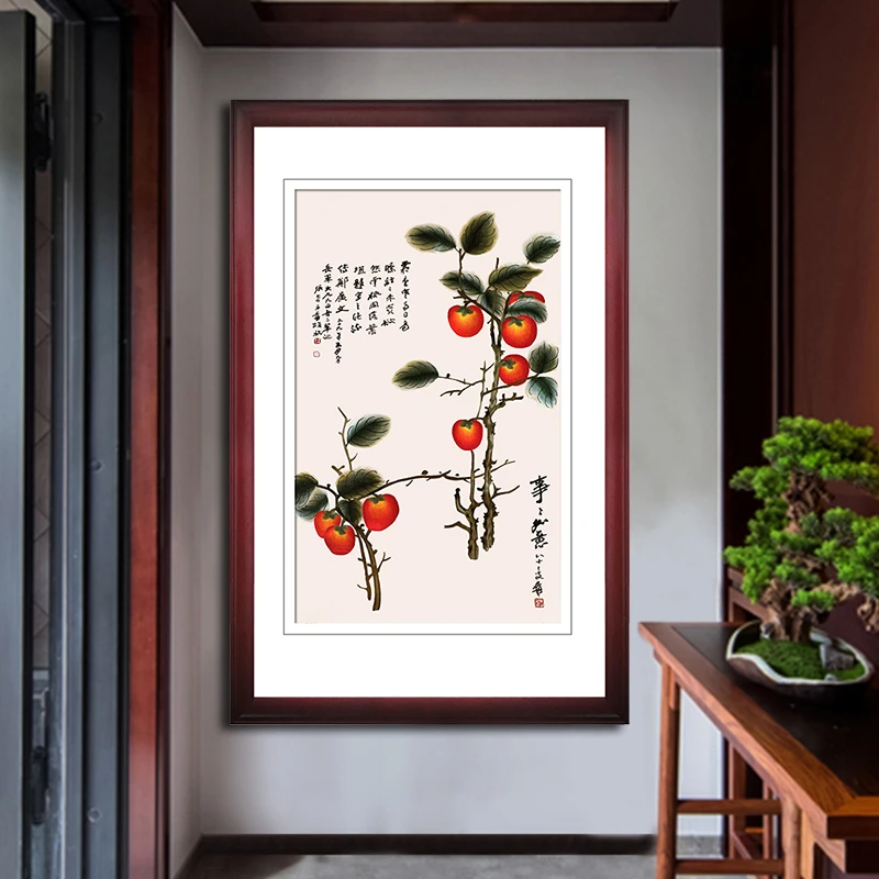 金吴针1-4丝纯手工苏州刺绣画苏绣成品挂画玄关装饰画事事如意