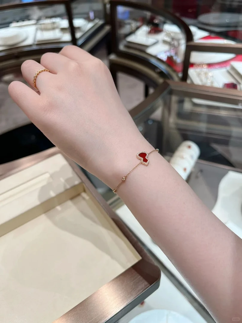 铜合金合成锆石手链 新版带钻葫芦手链QL025SL