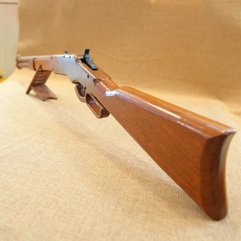 巴花木成人款温彻斯特皮筋枪  实木玩具枪 手工制作收藏