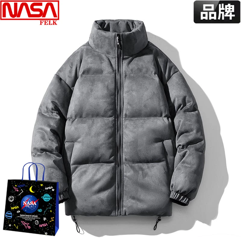 2023冬季棉服男潮牌加厚无帽短款棉袄子鹿皮绒复古面包服棉衣外套