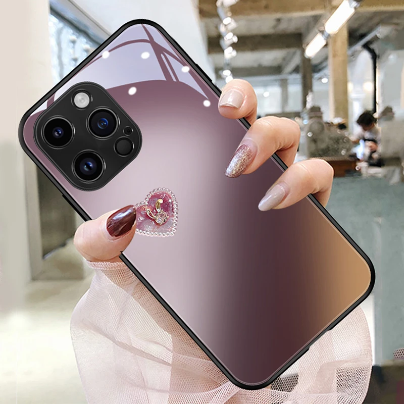 爱心手机壳适用苹果/华为/荣耀/小米/oppo/vivo简约时尚女款全包