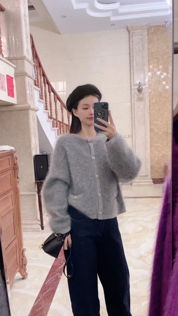 MUZI【超级马海】小香风开衫