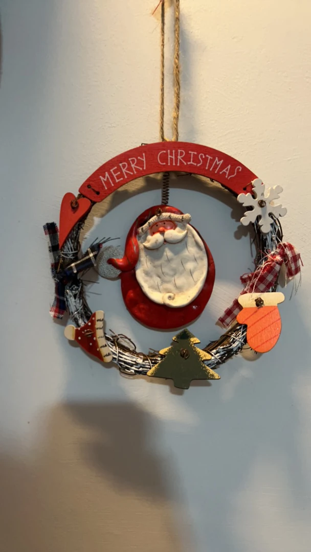 艺术家老人雪人藤圈手工