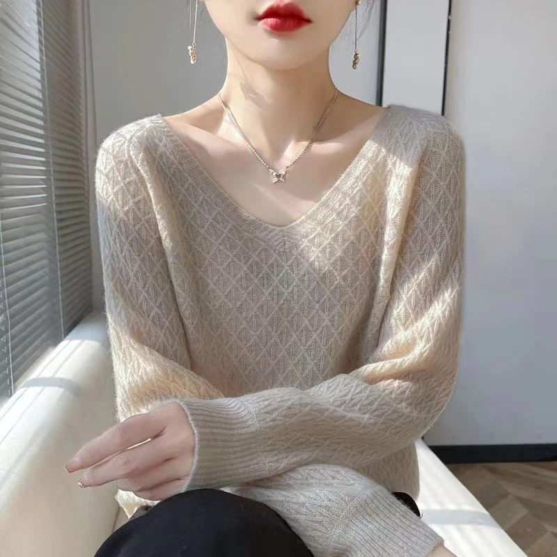 衣酷<171~180>微瑕纯色气质针织时尚百搭宽松圆领秋冬长袖毛衣