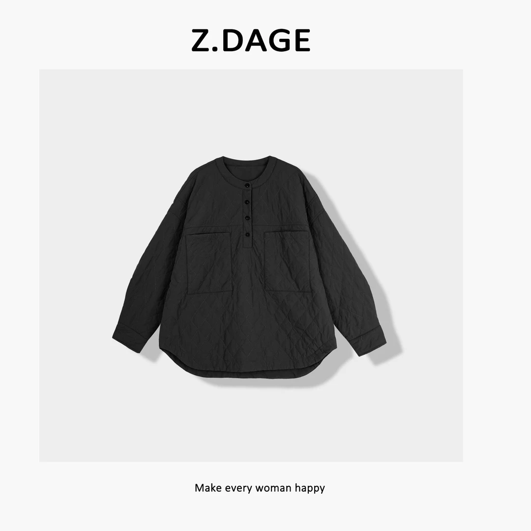 z.dage‘落日秋分’时尚极简百搭菱格设计套头外套-CQ70772
