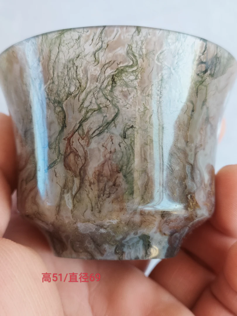 天然玛瑙水草小杯子  主人杯