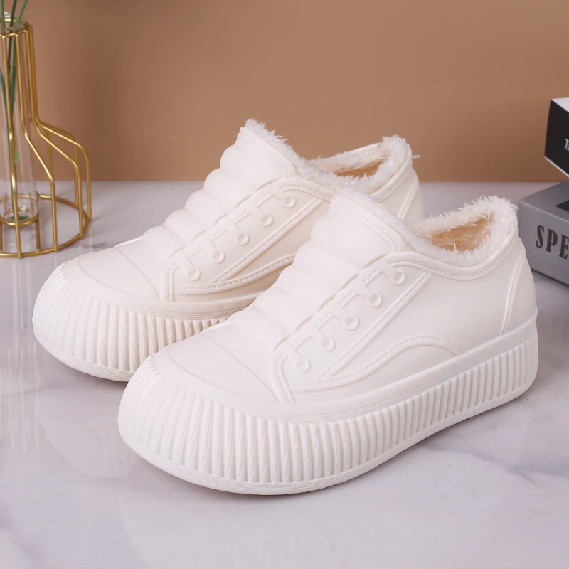 女士雨鞋防滑防水冬季加绒保暖耐磨短筒加厚时尚休闲工作厨房胶鞋