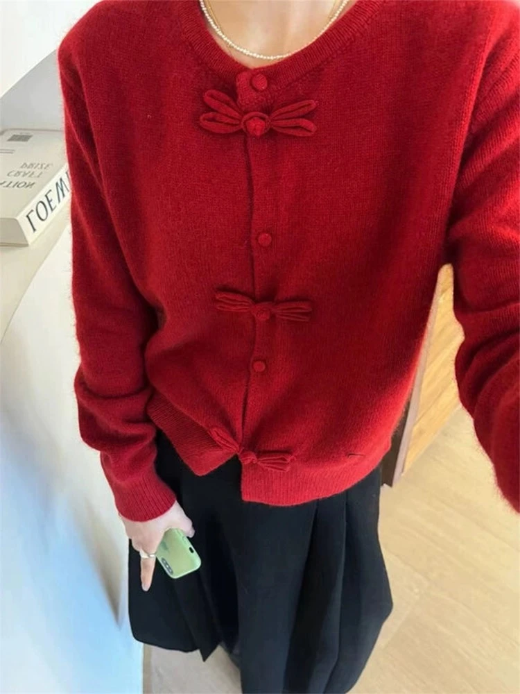 8658毛衣针织衫国风款网红气质百搭洋气复古时尚打底长袖开衫